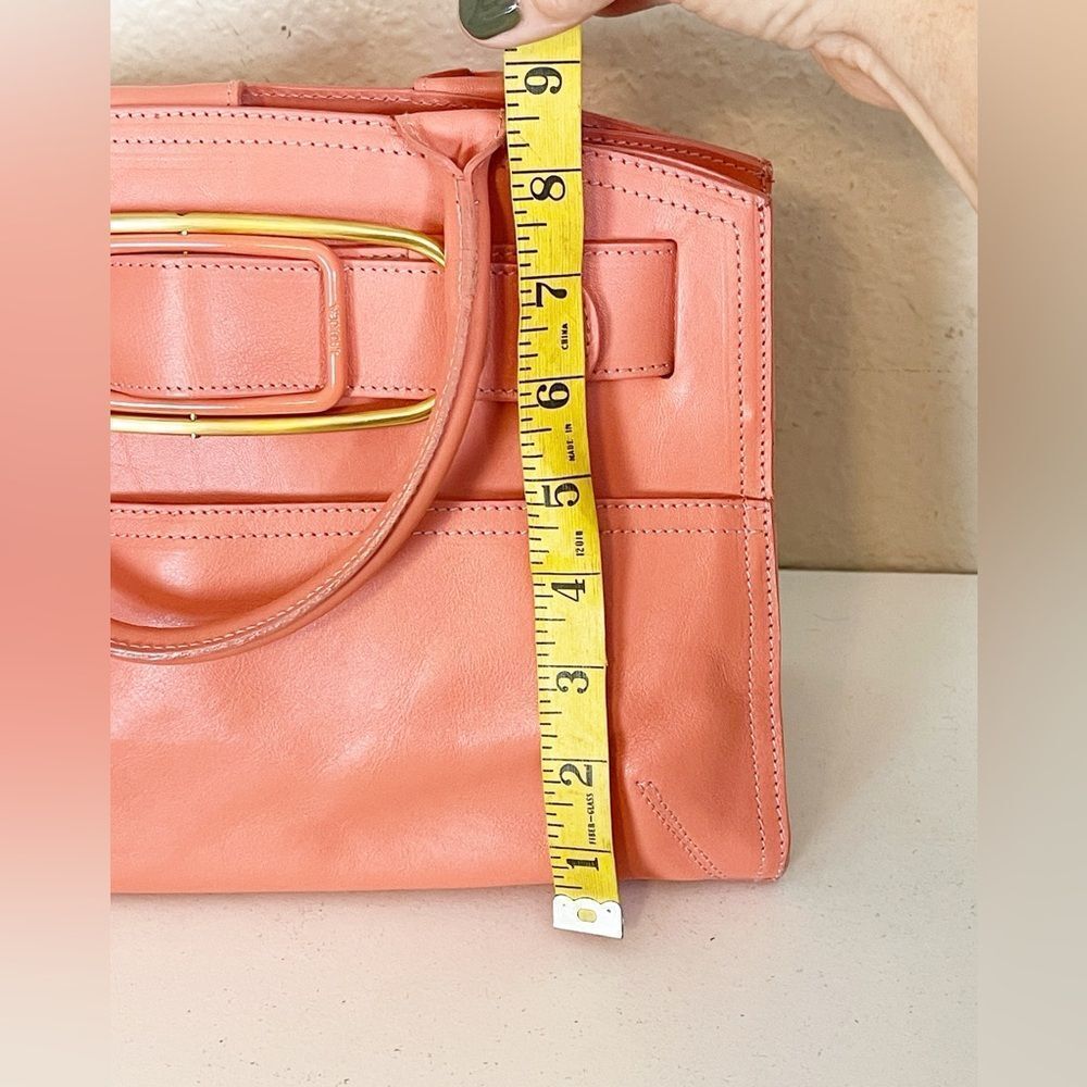 FURLA Coral Pink Leather Top Handle shoulder Tote Bag - Picture 9 of 16